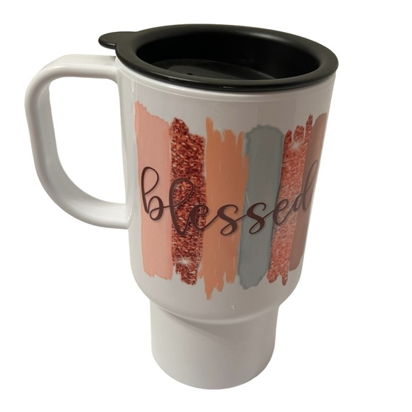 Blessed Travel Mug Holds 18 Oz with lid NWOT - Picture 1 of 5